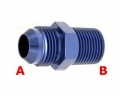 Redukční fitinka D-08 (AN8) 3/4"x16-UNF - 3/8"-NPT