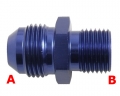Redukční fitinka D-12 (AN12) 1-1/16"x12-UNF samec - D-08 (AN8) 3/4"x16-UNF samec konkávní