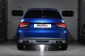 Catback výfuk Milltek Audi S1 8X 2.0 TFSI Quattro (14-) - verze bez rezonátoru - koncovky černé Oval
