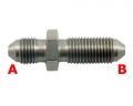 Upínací hlava (bulkhead) D-03 (AN3) 3/8"x24-UNF - M10 x 1,0 - nerezová