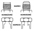 Upínací hlava (bulkhead) D-03 (AN3) 3/8"x24-UNF - M10 x 1,0 - nerezová