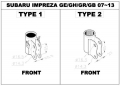 Kompletní výškově a tuhostně stavitelný podvozek D2 Racing série Pro Racing Drift pro Subaru Impreza GE/GH/GR/GB Type1 (07-13)