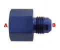 Redukční zužující fitinka D-12 (AN12) 1-1/16"x12-UNF samice - D-08 (AN8) 3/4"x16-UNF samec