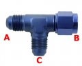 T rozbočovač 3x D-10 (AN10) 7/8"x14-UNF - 2x samec + 1x samice