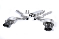 Catback výfuk Milltek Ford Mustang 5.0 V8 GT Fastback (15-18) - verze s rezonátorem - koncovky černé Quad (Roush)