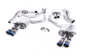 Catback výfuk Milltek Audi S4 B9 3.0 TFSI V6 Sedan/Avant bez sport. difer. (16-) - verze s rezonátorem - koncovky titanové modré GT90 (homologace)